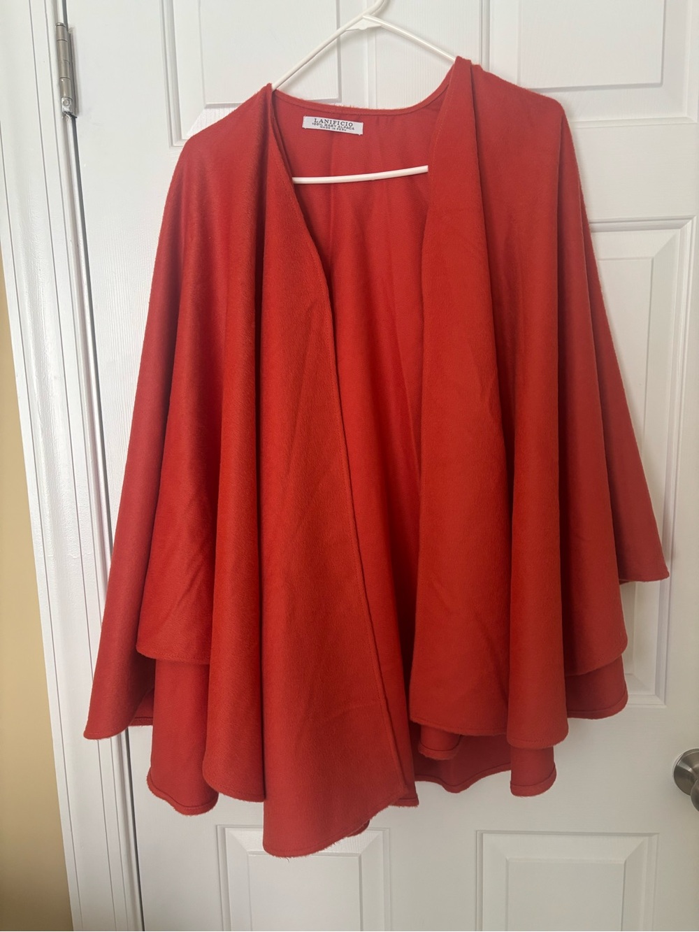 Lanificio Open-Front Rust Cape Shrug 100% Baby Alpaca One Size